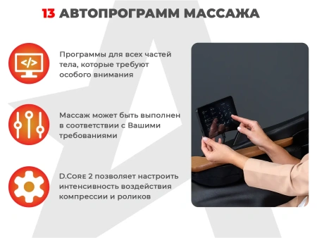 Ультра премиум массажное кресло D_Core 2 Черный Ультра премиум массажное кресло D_Core 2 Черный